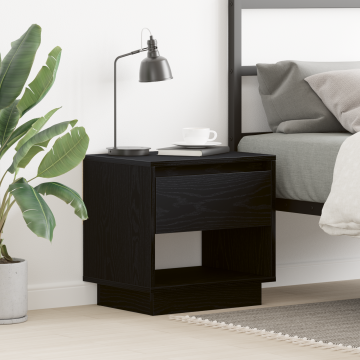 Gossi noptiera, stejar negru, 45x34x48 cm, lemn prelucrat