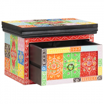 Gossi noptiere 2 pcs 40x30x28 cm lemn solid mango & lemn stratificat