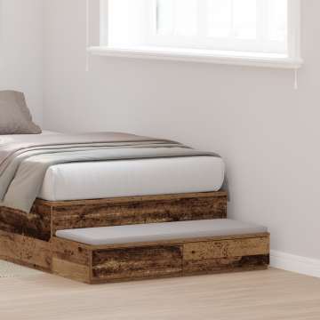 Gossi sertar de pat din lemn vechi 75x36,5x16,5 cm lemn artificial