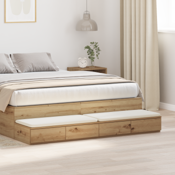 Gossi sertare pentru pat stejar artisan 160x36,5x16,5 cm lemn compozit