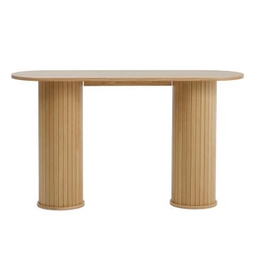 Masă consolă în culoare naturală 40x130 cm Nola – Unique Furniture