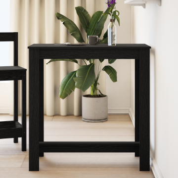 Masa de bar Gossi neagra din stejar 102x50x103,5 cm din lemn stratificat