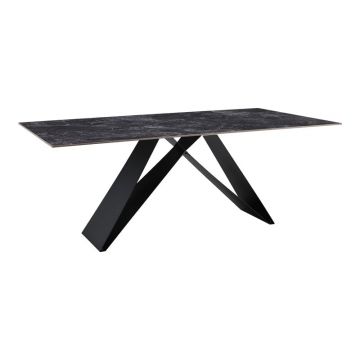 Masa de bucatarie Meja, Pako World, Negru, 200x100x76 cm