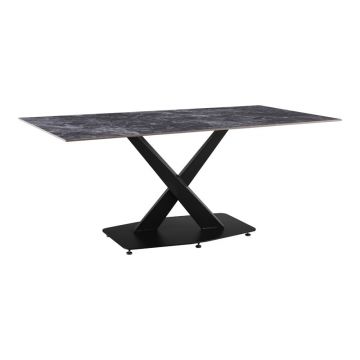Masa de bucatarie Tafel, Pako World, Negru, 180x90x76 cm