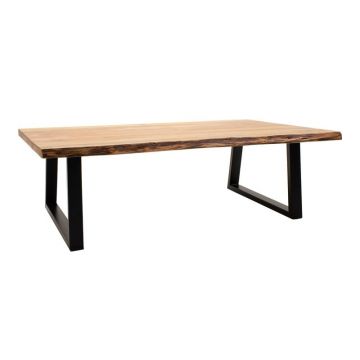 Masa de cafea Boho Miles, Pako World, Lemn de salcam, Natural, 115x60x45 cm