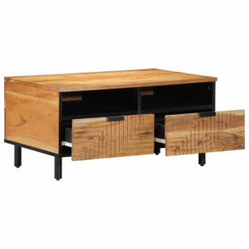 Masa de cafea Gossi 80x54x40 cm din lemn masiv de acacia