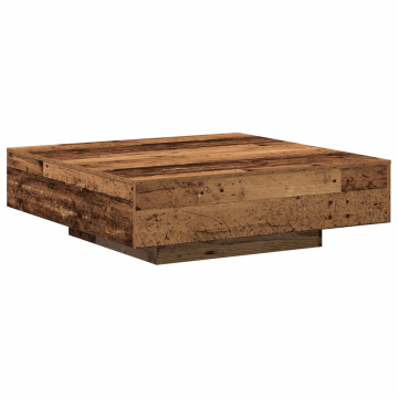 Masa de cafea Gossi din lemn vechi 100x100x31 cm, din lemn industrial