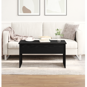 Masa de cafea Gossi din stejar negru - 80 x 50.5 x 41.5 cm