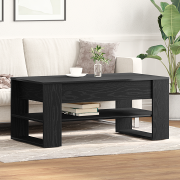 Masa de cafea Gossi negru stejar 102x55x45 cm lemn prelucrat
