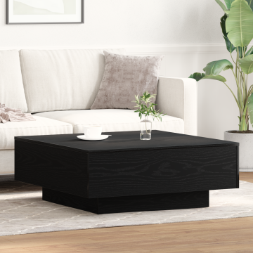 Masa de cafea Gossi negru stejar 80x80x31 cm lemn compozit