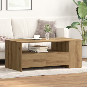 Masa de cafea Gossi - stejar artizanal - 102x55x43.5 cm - fabricata din lemn prelucrat