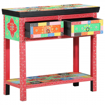 Masa de consola Gossi cu sertare multicolor din lemn aglomerat