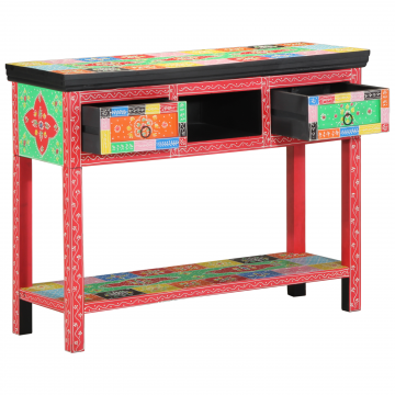 Masa de consola Gossi multicolor 100x30x75 cm din lemn solid de mango