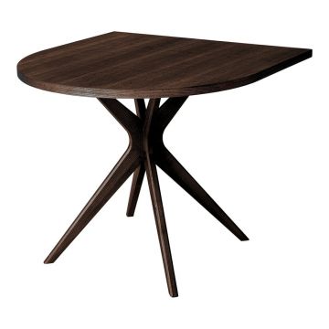 Masă de dining cu aspect de lemn de nuc 90x90 cm Jubi – Ragaba