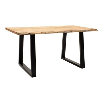 Masa Miles Slim Boho, Pako World, Lemn de salcam, Grosime 3.7 cm, Natural, 180x90x76 cm