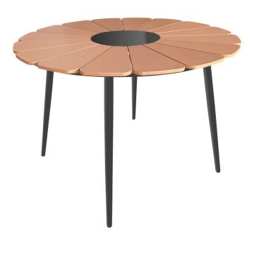 Masa Pinap, Pako World, Negru-Natural, 110x74 cm