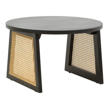 Masa Ramarind, Pako World, Lemn de mango, Negru, 65x65x40 cm