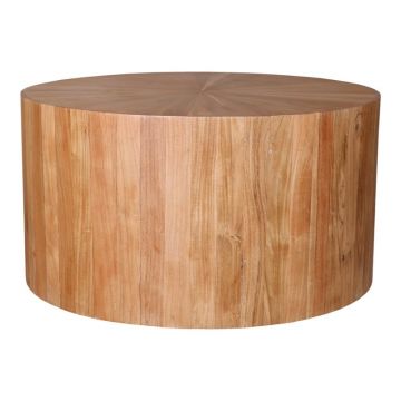 Masa rotunda Boho Osiri, Pako World, Lemn de salcam, Natural, 80x80x45 cm