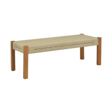 Masa Uma Boho, Pako World, Lemn de tec, Natural, 150x45x40 cm
