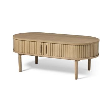 Măsuță de cafea în culoare naturală cu aspect de lemn de stejar 60x120 cm Meta – Unique Furniture