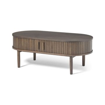 Măsuță de cafea în culoare naturală închisă cu aspect de lemn de stejar 60x120 cm Meta – Unique Furniture