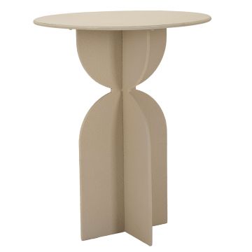 Masuta de cafea Dune, Mauro Ferretti, 45x58 cm, fier, crem Masuta de cafea Dune, Mauro Ferretti, 45x58 cm, fier, crem