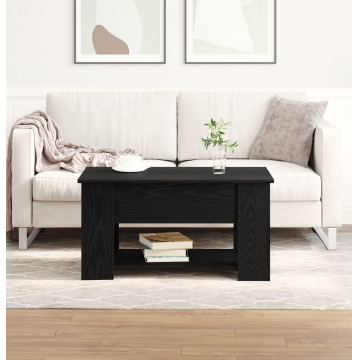 Mesa de cafea Gossi din stejar negru 79x49x41 cm din lemn stratificat