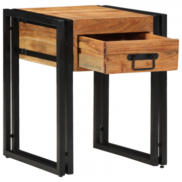 Mesa laterala Gossi 40x40x50 cm din lemn masiv de acacia