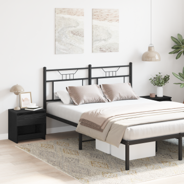 Noptiera Gossi 2 piese stejar negru 40x30x39 cm lemn tratat