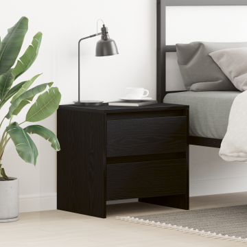 Noptiera Gossi negru stejar 45x34x44,5 cm lemn compus