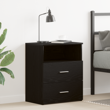 Noptierea Gossi negru stejar 50x32x60cm din lemn prelucrat
