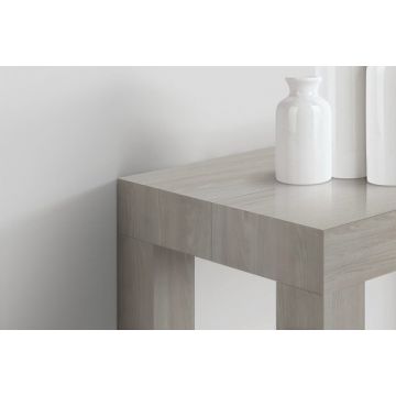 PAZZO DESIGN Masă consolă extensibilă Nancy, ulm perla, laminată, fabricată în Italia, de la 45 la 300 cm | Aosom Romania