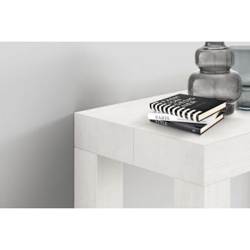 PAZZO DESIGN Masă consolă extensibilă Virginia, frasin alb, laminată, fabricată în Italia, de la 45 la 300 cm | Aosom Romania