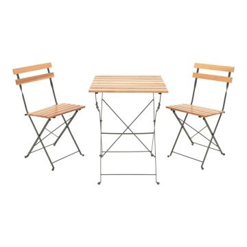 Set dining Pometia, Pako World, 3 piese, Lemn