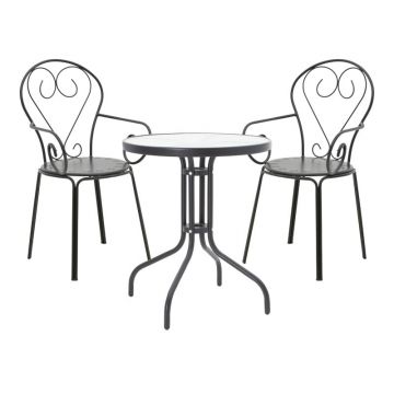 Set dining Watson-Monasty, Pako World, 3 piese, Negru