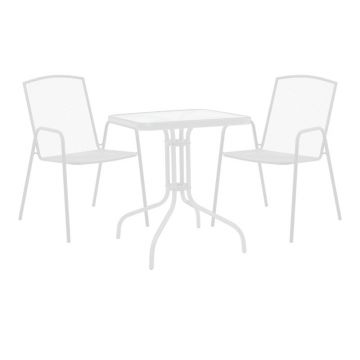 Set dining Watson-Pomedon, Pako World, 3 piese, Alb, 70x70x70 cm