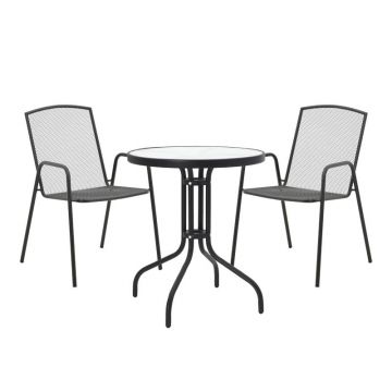 Set dining Watson-Pomedon, Pako World, 3 piese, Negru