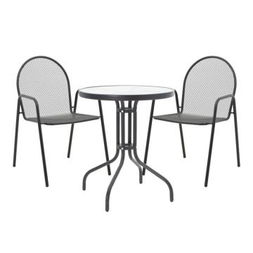 Set dining Watson-Tarete, Pako World, 3 piese, Negru