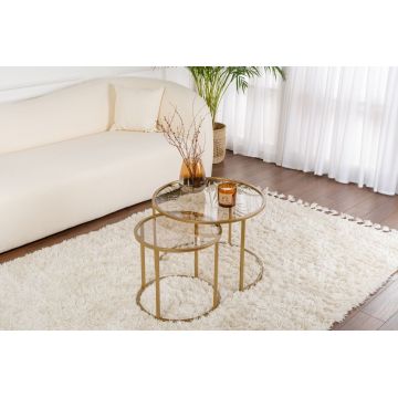 Set masute de cafea Aurum Auriu