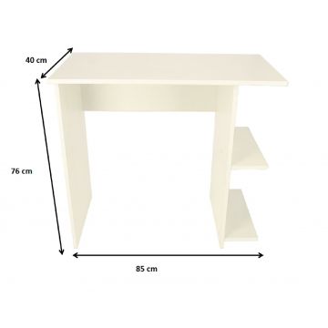 Birou Arnes, alb, 85x40x76 cm