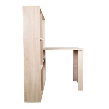 Birou Baber, stejar alb, 84x120x138 cm