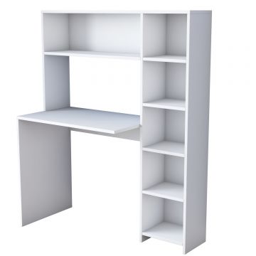 Birou de studiu, Hanah Home, pal melaminat, alb, 113.2x141.8x40 cm