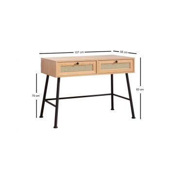 Birou, Howard, Nala 107, 107x83x58 cm, PAL, Natural