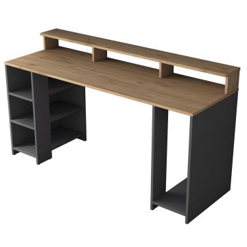 Birou, Rani, HA110, 160x89.5x55 cm, PAL, Nuc / Antracit