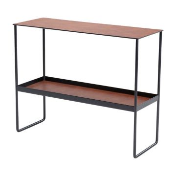 Masă consolă maro coniac din metal 29x78 cm Bull – LIND DNA