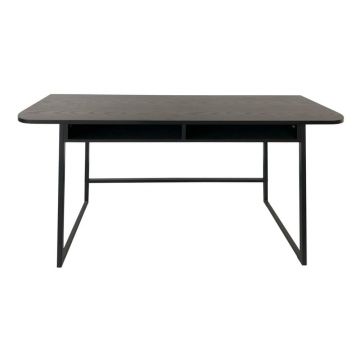Masă consolă neagră cu aspect de lemn de frasin 40x140 cm Darlington – Actona