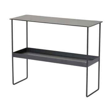 Masă consolă neagră din metal 29x78 cm Bull – LIND DNA