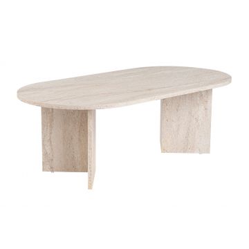 Masa de cafea, Hanah Home, PAL melaminat, travertin, 119x60x40 cm
