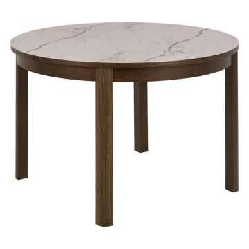 Masă de dining rotundă extensibilă cu blat ceramic ø 120 cm Southampton – Actona