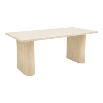 Masa Loozir MDF culoare travertin alb 180x90x75 cm